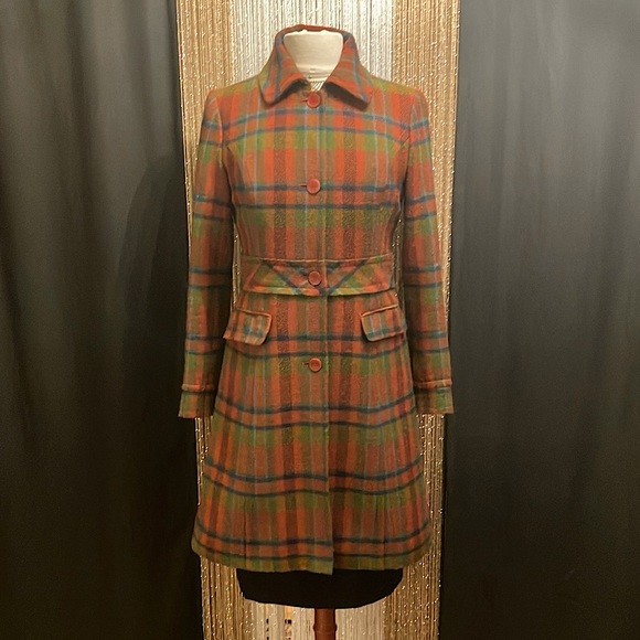 Colorful Plaid Trench Coat - Picture 5 of 14